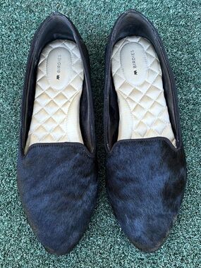 Birdies Blackbird Calf Hair Slipper Loafer Black 10
